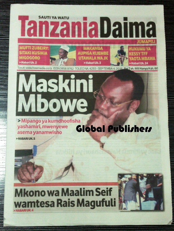 Magazeti Sept 4, 2016 (1)