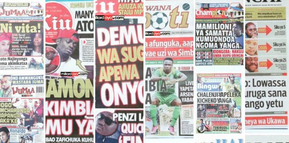 Hapa Nimekuwekea Magazeti Yote Ya Tanzania Leo, Jumapili, Machi 26, 2017 - Global Publishers