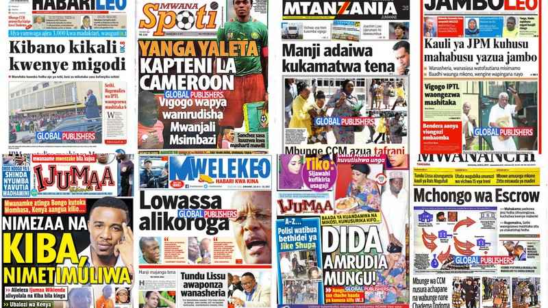 Tweet za Stori Kubwa Kutoka Katika Magazeti ya Leo Julai 4, 2017 - Global Publishers