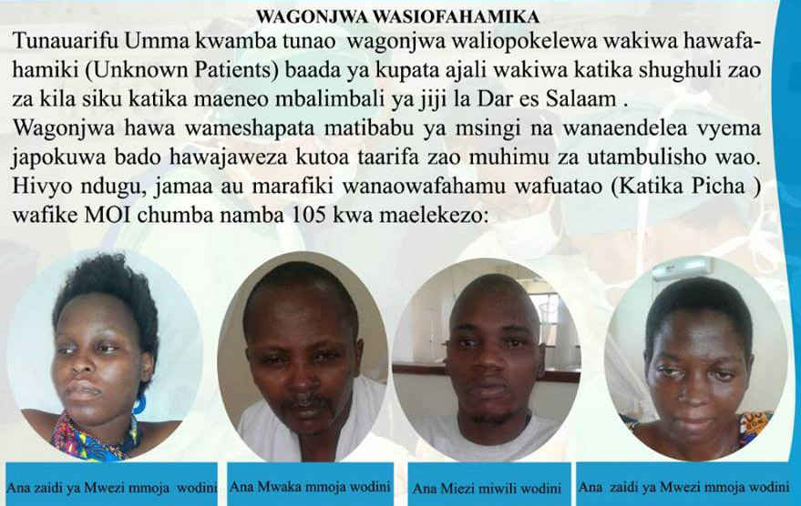 Wapo Muhimbili Wodini muda mrefu, Ndugu Hawajulikani!