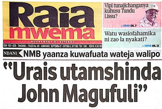 Serikali Yalifungia Gazeti la Raia Mwema kwa Kuandika Taarifa za Uongo Kuhusu JPM - Global Publishers