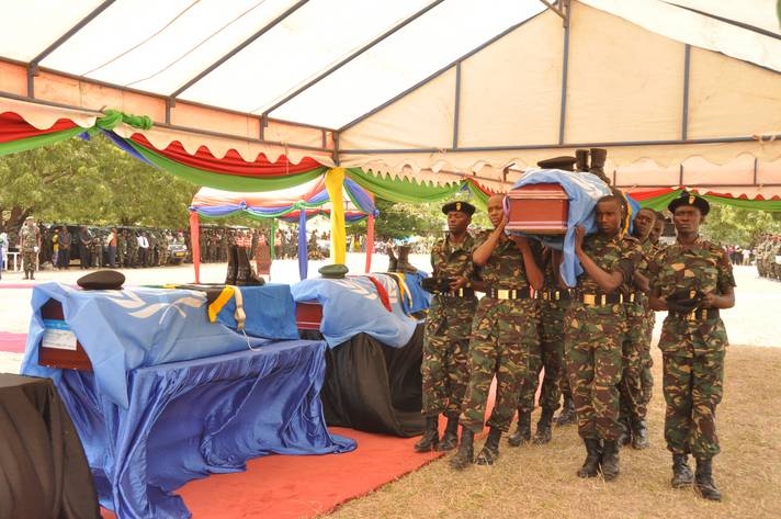 Miili ya Wanajeshi 14 wa JWTZ Waliouawa DRC Yaagwa, Mmoja Wao Hajapatikana