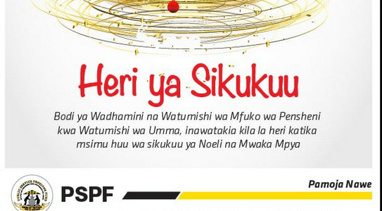PSPF Inawatakia Heri ya Mwaka Mpya 2018 - Global Publishers