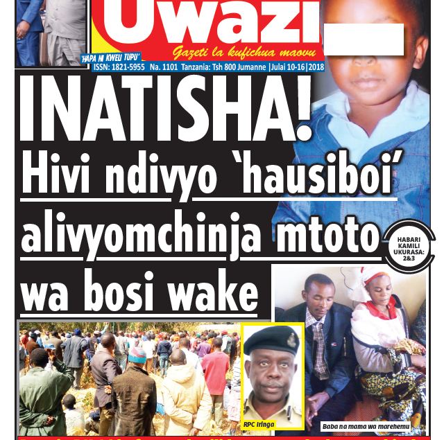 HIVI NDIVYO ‘HAUSIBOI’ ALIVYOMCHINJA MTOTO WA BOSI WAKE - Global Publishers