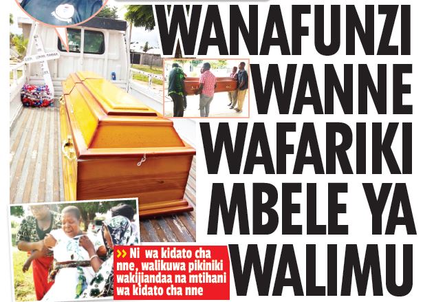 WANAFUNZI WANNE WAFARIKI MBELE YA WALIMU - Global Publishers