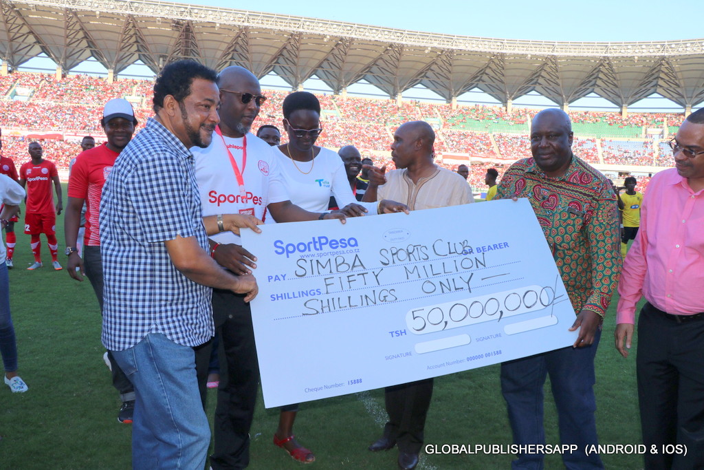 SPORTPESA YAIKABIDHI SIMBA MILIONI 50 JIJINI DAR - Global Publishers