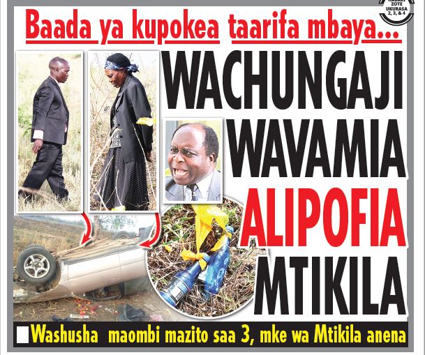 WACHUNGAJI WAANGUSHA MAOMBI ALIPOFIA MTIKILA - Global Publishers
