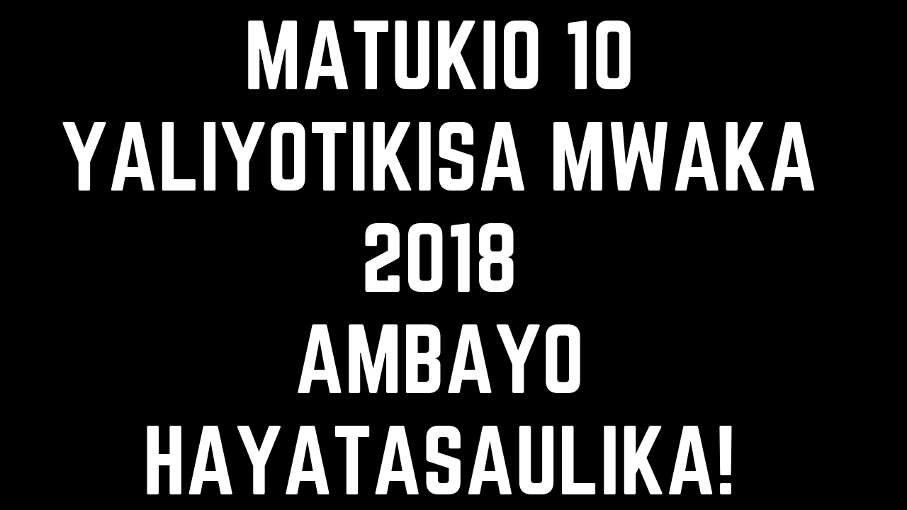 HIVI Ndivyo, Mauaji, Utekaji, Ajali ,Vifo, Vilivyo Umiza 2018 – VIDEO - Global Publishers