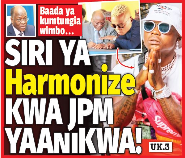 Baada ya kumtungia wimbo siri ya harmonize kwa jpm yaanikwa! - Global Publishers