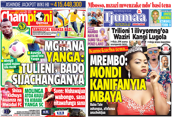 Nunua Gazeti la CHAMPIONI na IJUMAA Kirahisi Zaidi Hapa - Global Publishers