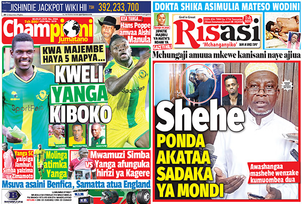 Nunua Gazeti la CHAMPIONI na RISASI Kirahisi Zaidi Hapa - Global Publishers