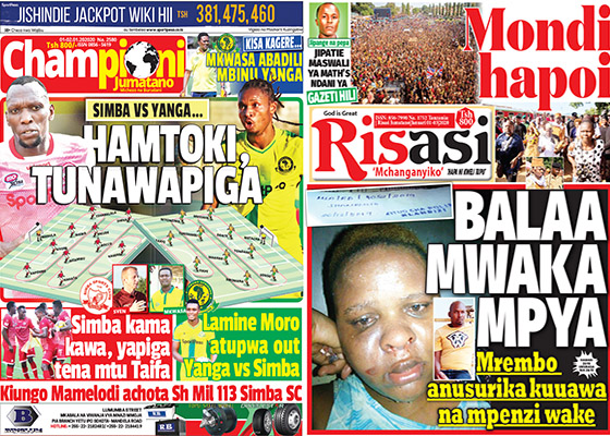 Nunua Gazeti la Championi na RISASI Kirahisi Zaidi Hapa - Global Publishers