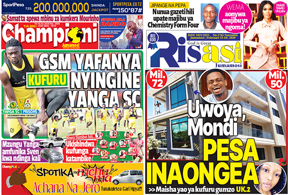 Nunua Gazeti la CHAMPIONI na RISASI Kirahisi Zaidi Hapa - Global Publishers