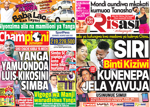 Nunua Gazeti la CHAMPIONI na RISASI Kirahisi Zaidi Hapa - Global Publishers