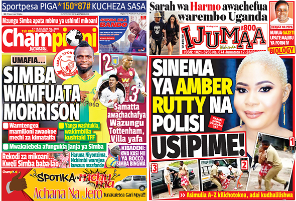 Nunua Gazeti la CHAMPIONI na IJUMAAWIKIENDA Kirahisi Zaidi Hapa - Global Publishers