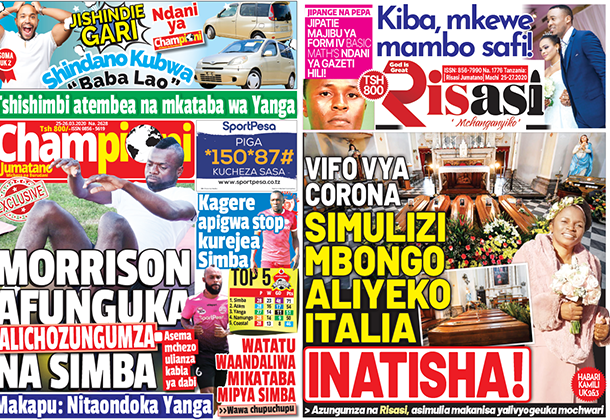 Nunua na Soma Gazeti la Championi na Risasi kirahisi zaidi hapa - Global Publishers