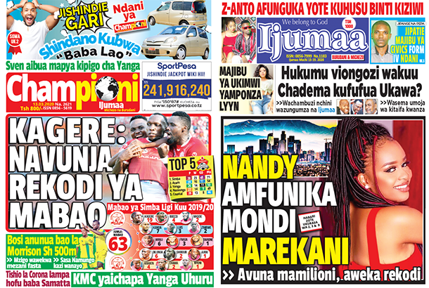 Nunua Gazeti la Championi na Ijumaa kirahisi zaidi hapa - Global Publishers