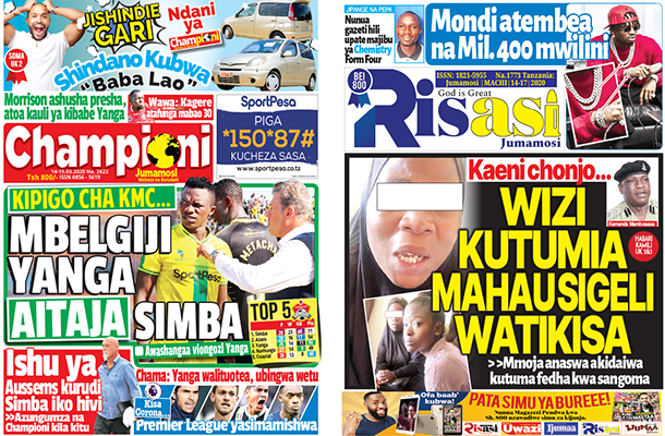 Nunua Gazeti la Championi na Risasi kirahisi zaidi hapa - Global Publishers