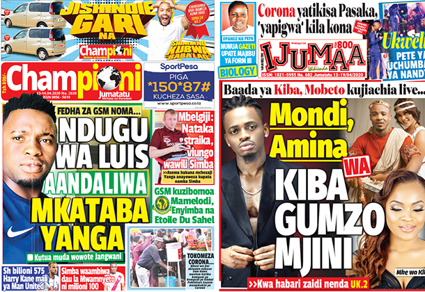 Nunua na Soma Gazeti la Championi na IjumaaWikienda kirahisi zaidi hapa - Global Publishers