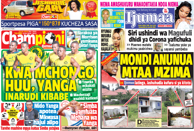 Nunua na Soma Gazeti la Champioi na Ijumaa kirahisi zaidi hapa - Global Publishers