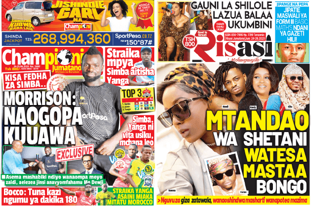 Nunua na Soma Gazeti la Championi na Risasi kirahisi zaidi hapa - Global Publishers