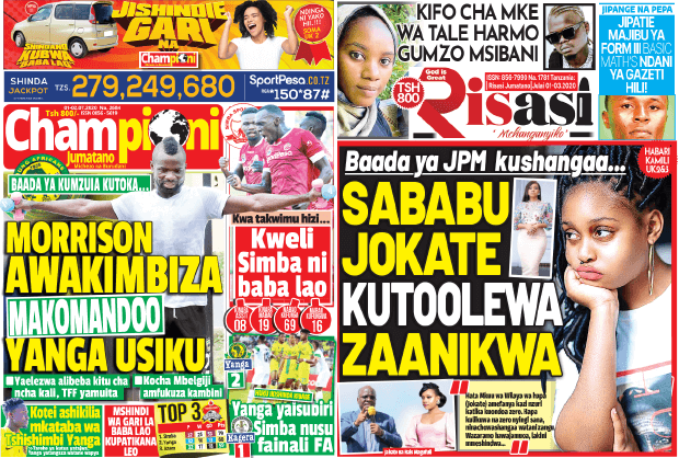 Nunua na Soma Gazeti la Championi na Risasi  kirahisi zaidi hapa - Global Publishers