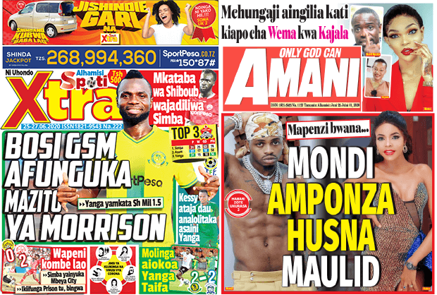 Nunua na Soma Gazeti la SpotiXtra na Amani kirahisi zaidi hapa - Global Publishers
