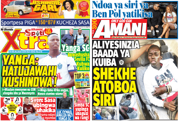 Nunua na Soma Gazeti la SpotiXtra na Amani kirahisi zaidi hapa - Global Publishers