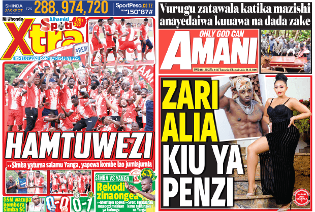 Nunua na Soma Gazeti la SpotiXtra na Amani kirahisi zaidi hapa - Global Publishers