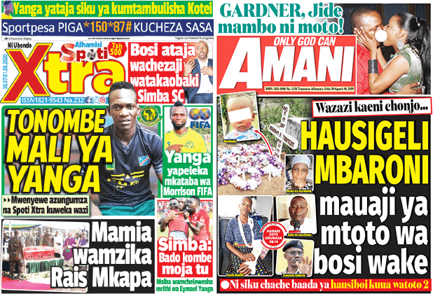 Nunua na Soma Gazeti la SpotiXtra na Amani kirahisi zaidi hapa - Global Publishers