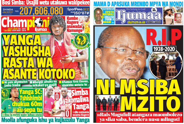 Nunua na Soma Gazeti la Championi na Ijumaa  kirahisi zaidi hapa - Global Publishers