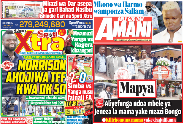 Nunua na Soma Gazeti la SpotiXtra na Amani kirahisi zaidi hapa - Global Publishers