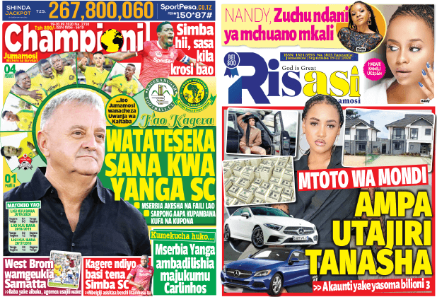 Nunua na Soma Gazeti la Championi na Risasi kirahisi zaidi hapa - Global Publishers