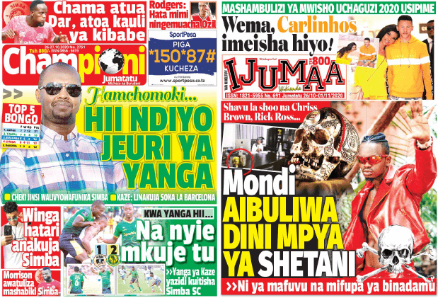 Nunua na Soma Gazeti la Championi na IjumaaWikienda  kirahisi zaidi hapa - Global Publishers