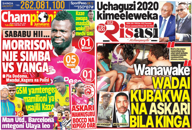 Nunua na Soma Gazeti la Championi na Risasi kirahisi zaidi hapa - Global Publishers