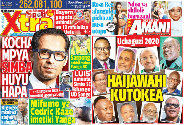 Nunua na Soma Gazeti la SpotiXtra na Amani kirahisi zaidi hapa - Global Publishers