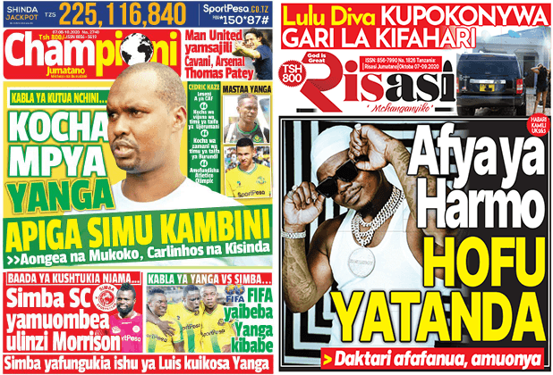 Nunua na Soma Gazeti la Championi na Risasi kirahisi zaidi hapa - Global Publishers