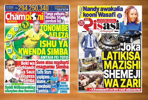 Nunua na Soma Gazeti la Championi na Risasi Kirahisi Zaidi Hapa