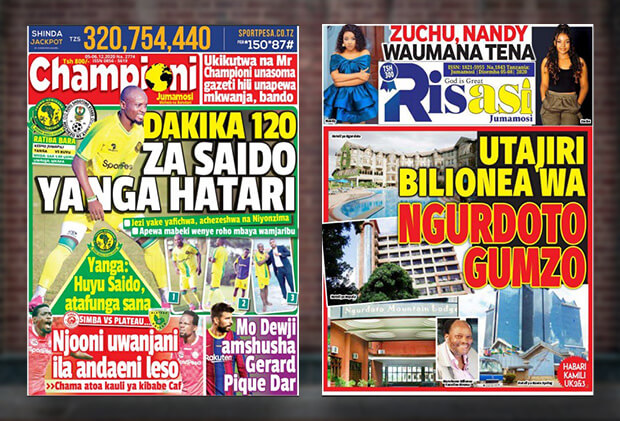 Nunua na Soma Gazeti la Championi na Risasi Kirahisi Zaidi Hapa - Global Publishers