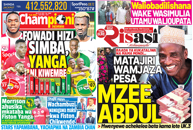 Nunua na Soma Gazeti la Championi na Risasi Kirahisi Zaidi Hapa - Global Publishers