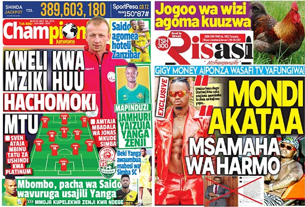 Nunua na Soma Gazeti la Championi na Risasi Kirahisi Zaidi Hapa - Global Publishers