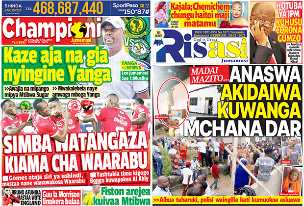 Nunua na Soma Gazeti la Championi na Risasi Kirahisi Zaidi Hapa - Global Publishers