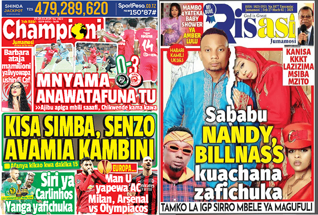 Nunua na Soma Gazeti la Championi na Risasi Kirahisi Zaidi Hapa - Global Publishers