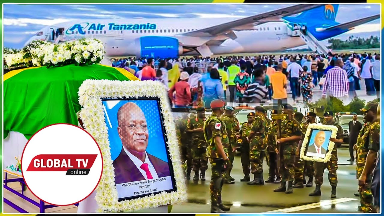 Mwili wa Hayati Magufuli Wawasili Dodoma, Maelfu Wampokea – Video - Global Publishers