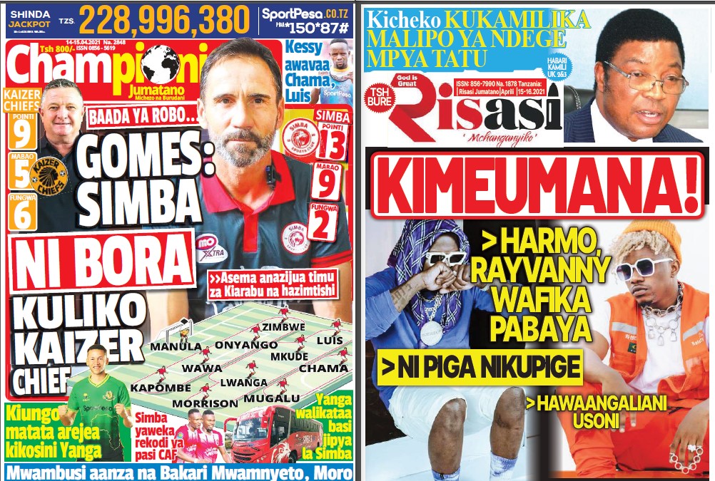 Nunua na Soma Gazeti la Championi na Risasi Kirahisi Zaidi Hapa - Global Publishers