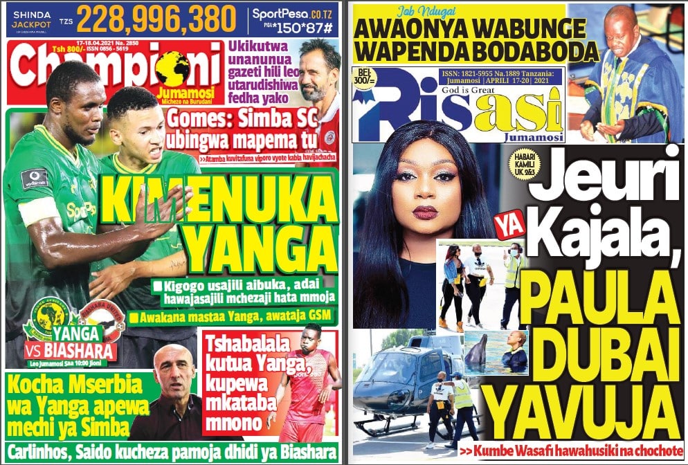 Nunua na Soma Gazeti la Championi na Risasi Kirahisi Zaidi Hapa - Global Publishers