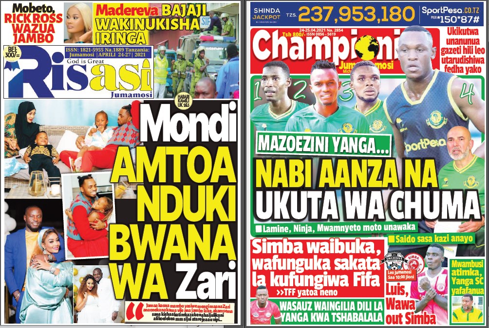 Nunua na Soma Gazeti la Championi na Risasi Kirahisi Zaidi Hapa - Global Publishers