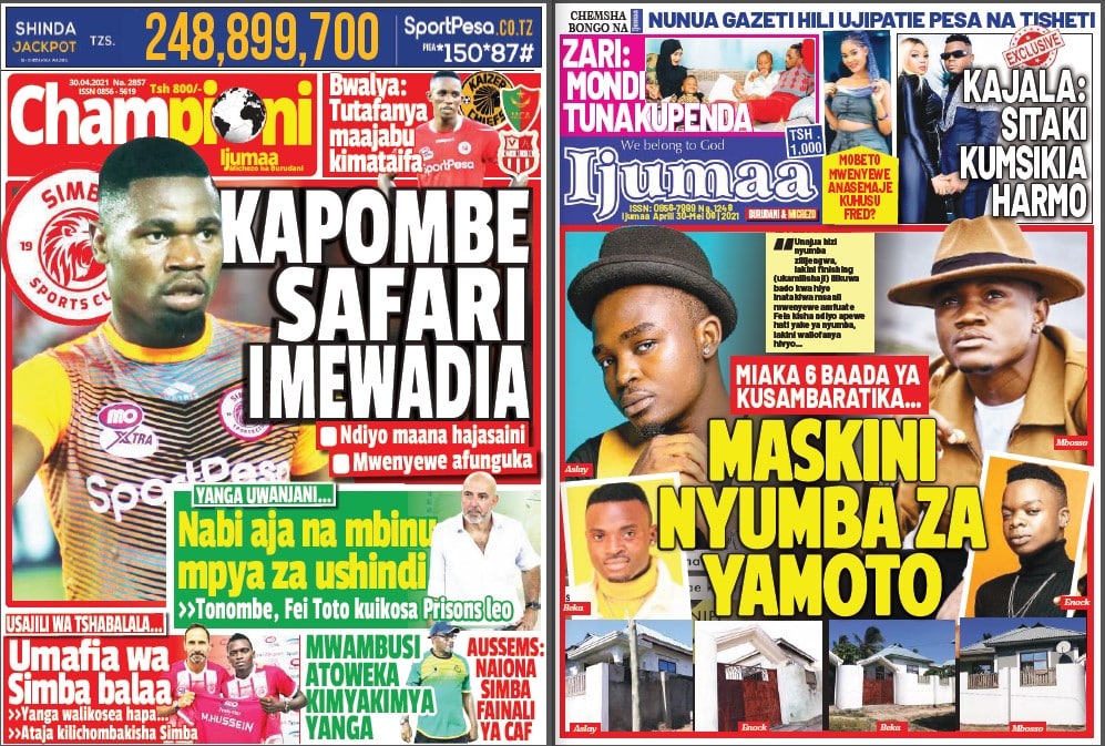 Nunua na Soma Gazeti la Championi na Ijumaa kirahisi zaidi hapa - Global Publishers