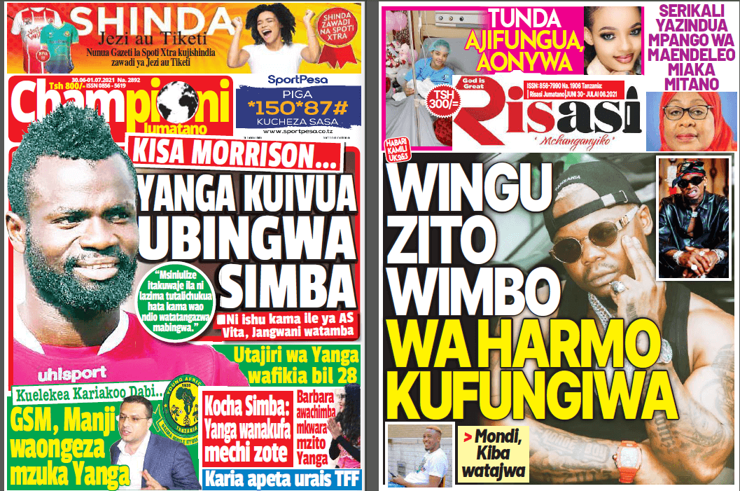 Nunua na Soma Gazeti la Championi na Risasi Kirahisi Zaidi Hapa - Global Publishers