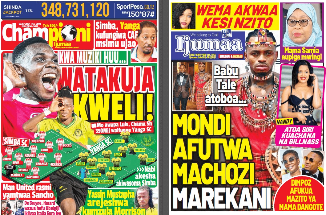 Nunua na Soma Gazeti la Championi na Ijumaa kirahisi zaidi hapa - Global Publishers